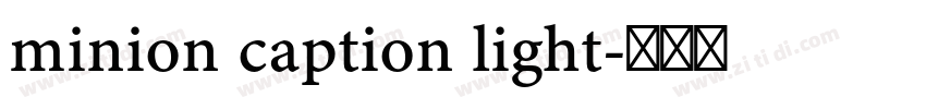 minion caption light字体转换